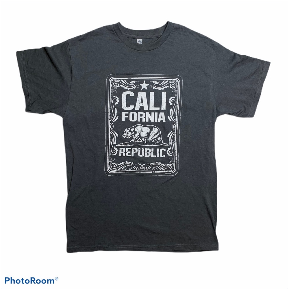 California Republic size Medium shirt short sleeve bear cotton NEW tee t-shirt